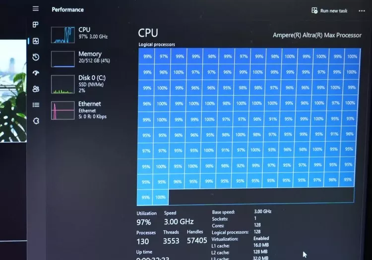 system76 thelio astra arm cpu performance desktop pc ampere cinebench with video